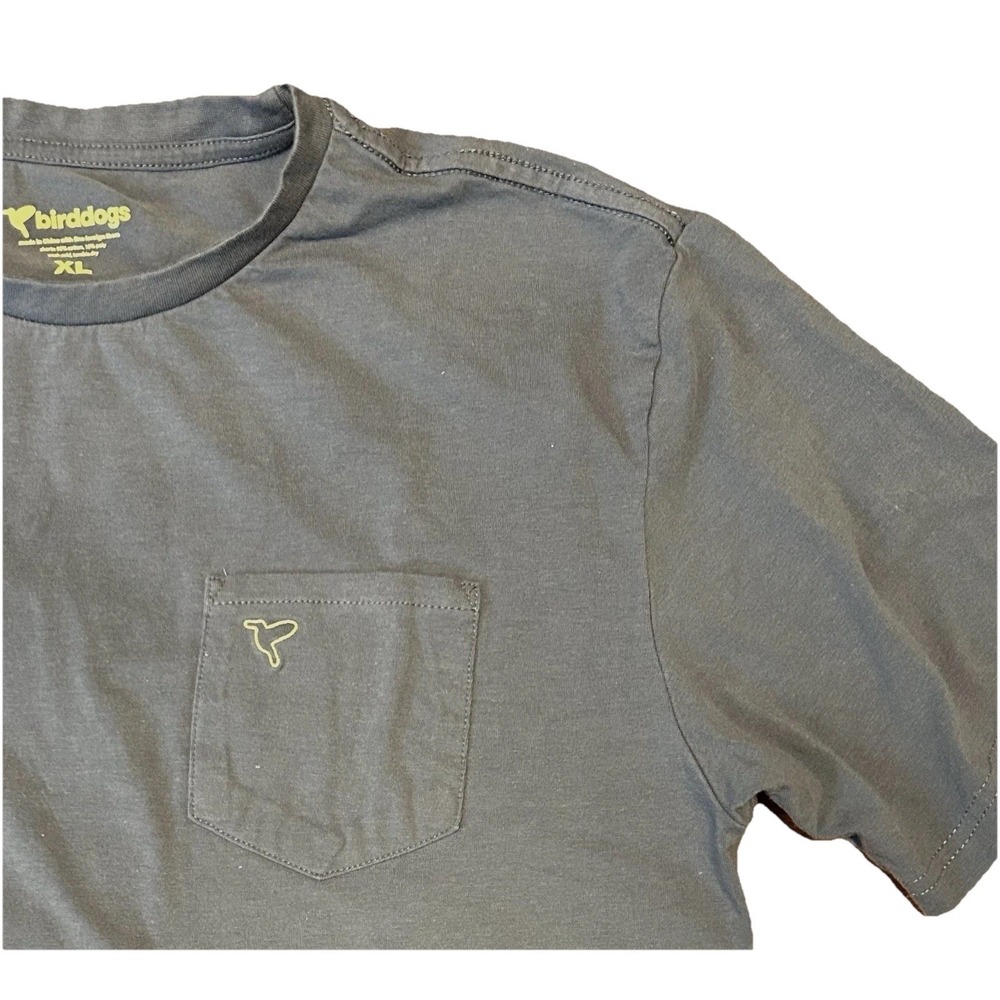 Birddogs‎ Pocket T-Shirt Men's Size XL Short Sleeve Logo Blue Cotton Blend